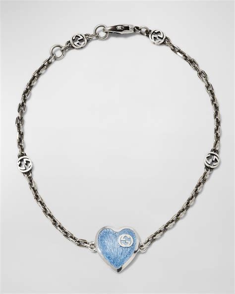 gucci heart with eyes|Gucci Heart bracelet with Interlocking G.